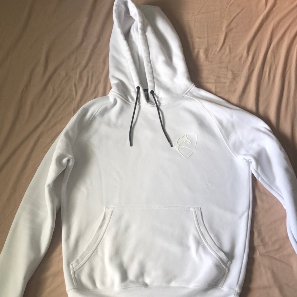 Alphalete fitted hoodie white medium